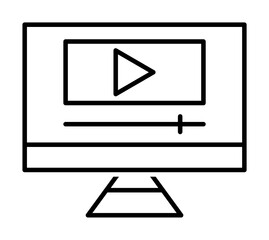 Poster - Smartphone, video, book icon. Simple line, outline of online educationa icons for ui and ux, website or mobile application on white background