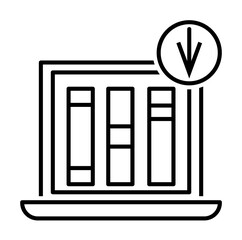 Poster - Light bulb, website, globe, video icon. Simple line, outline of online educationa icons for ui and ux, website or mobile application on white background