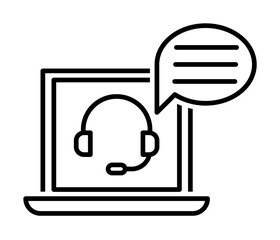 Poster - Smartphone, video, graduate hat icon. Simple line, outline of online educationa icons for ui and ux, website or mobile application on white background
