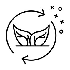 Poster - Eco recyclable bio ecology icon. Element of fabric features icon on white background