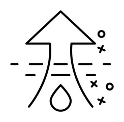 Poster - Breathable textile arrows icon. Element of fabric features icon on white background