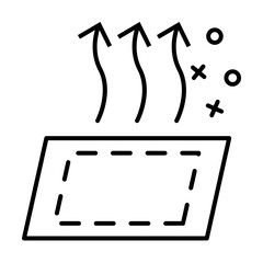 Poster - Breathable textile arrows icon. Element of fabric features icon on white background