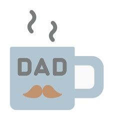 Fototapete - Cup icon. Simple color elements of cultural activities icons for ui and ux, website or mobile application on white background