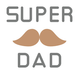 Fototapete - Super Dad, Mustache icon. Simple color elements of cultural activities icons for ui and ux, website or mobile application on white background