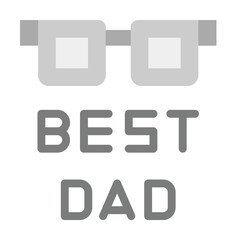 Fototapete - Best Dad, glasses icon. Simple color elements of cultural activities icons for ui and ux, website or mobile application on white background