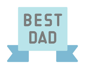 Fototapete - Best Dad, label icon. Simple color elements of cultural activities icons for ui and ux, website or mobile application on white background