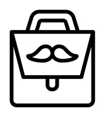 Fototapete - Portfolio icon. Simple line, outline elements of cultural activities icons for ui and ux, website or mobile application on white background