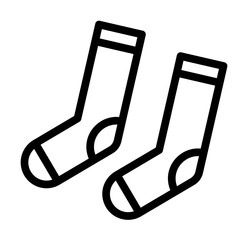 Sticker - Socks icon. Simple line, outline elements of cultural activities icons for ui and ux, website or mobile application on white background