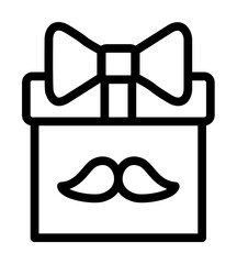 Fototapete - Gift box icon. Simple line, outline elements of cultural activities icons for ui and ux, website or mobile application on white background