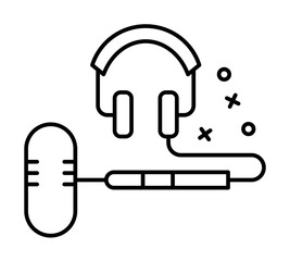 Poster - Dubbing, studio, music, voice icon. Element of film Industry icon on white background