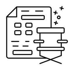 Poster - Document, director, chair icon. Element of film Industry icon on white background