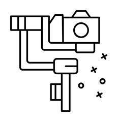 Poster - gimbal, camera, cinema icon. element of film industry icon on white background
