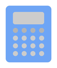 Canvas Print - Banking, calculator, currency, efficiency, productivity two color blue and gray icon on white background