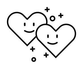 Poster - Emoticons heart friendship icon. Element of friendship icon on white background