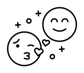Poster - Emoticons friendship heart icon. Element of friendship icon on white background