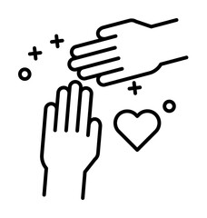 Poster - Hand friend heart icon. Element of friendship icon on white background