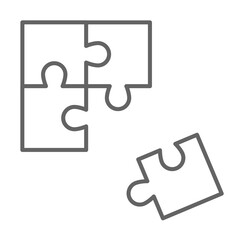 Poster - Creative, friend, puzzle icon. Element of friendship icon. Thin line icon for website design and development, app development. Premium icon on white background
