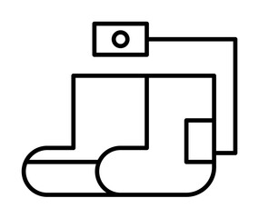 Poster - Gadget, foot warmer icon. Element of gadget icon on white background