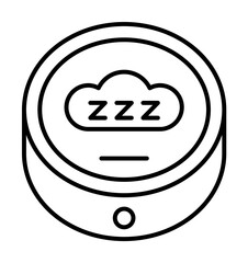 Wall Mural - Gadget, device, sleep icon. Element of gadget icon on white background