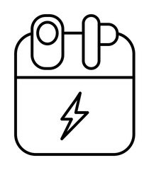 Poster - Gadget, wireless headphones icon. Element of gadget icon on white background