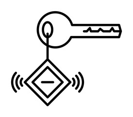 Poster - Gadget, key ring icon. Element of gadget icon on white background