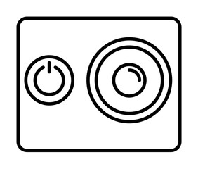 Poster - Gadget, action camera icon. Element of gadget icon on white background