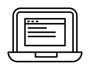 Poster - Gadget, notebook icon. Element of gadget icon on white background