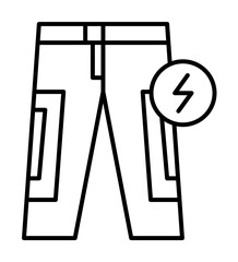 Sticker - Gadget, pants icon. Element of gadget icon on white background