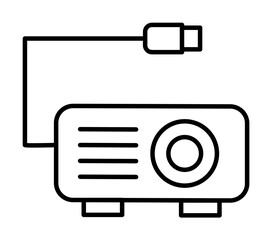 Poster - Gadget, mini projector icon. Element of gadget icon on white background