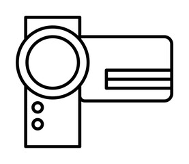 Poster - gadget, camera icon. element of gadget icon on white background