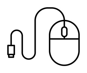 Fototapete - Gadget, mouse icon. Element of gadget icon on white background