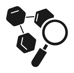 Fototapete - Search, test icon. Simple hematology icons for ui and ux, website or mobile application on white background