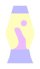 Poster - Light bulb, decorative icon. Simple color elements of flower children icons for ui and ux, website or mobile application on white background