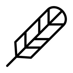 Poster - Feather, wing icon. Simple line, outline elements of flower children icons for ui and ux, website or mobile application on white background