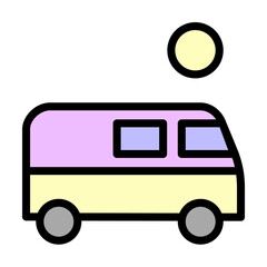 Poster - Transporter, transport icon. Simple color with outline elements of flower children icons for ui and ux, website or mobile application on white background
