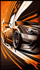 Wall Mural - Car vector , car image , poster , multipurpose illustration , scalable