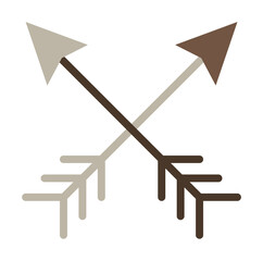 Poster - Arrow icon. Simple color elements of hipster style icons for ui and ux, website or mobile application on white background