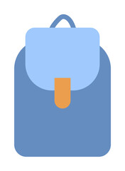 Poster - Backpack icon. Simple color elements of hipster style icons for ui and ux, website or mobile application on white background