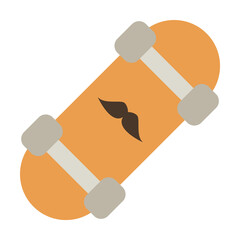 Sticker - Skate, sport icon. Simple color elements of hipster style icons for ui and ux, website or mobile application on white background