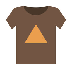 Poster - T shit icon. Simple color elements of hipster style icons for ui and ux, website or mobile application on white background