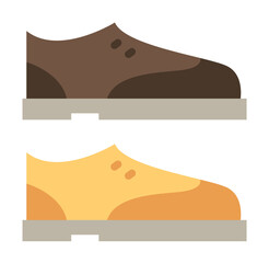 Poster - Shoes icon. Simple color elements of hipster style icons for ui and ux, website or mobile application on white background