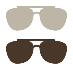 Poster - Glasses icon. Simple color elements of hipster style icons for ui and ux, website or mobile application on white background