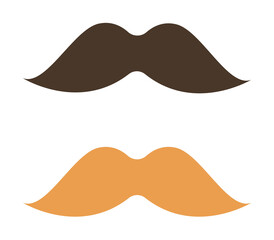 Poster - Mustache icon. Simple color elements of hipster style icons for ui and ux, website or mobile application on white background