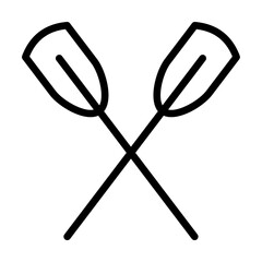 Poster - Paddle icon. Simple line, outline elements of hipster style icons for ui and ux, website or mobile application on white background