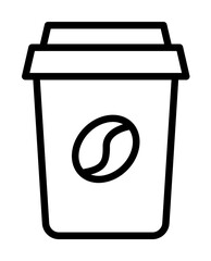 Poster - Coffee, drink icon. Simple line, outline elements of hipster style icons for ui and ux, website or mobile application on white background