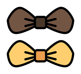 Poster - Bow, clothes icon. Simple color with outline elements of hipster style icons for ui and ux, website or mobile application on white background