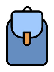 Poster - Backpack icon. Simple color with outline elements of hipster style icons for ui and ux, website or mobile application on white background