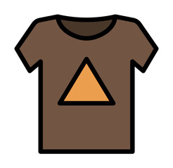 Poster - T shit icon. Simple color with outline elements of hipster style icons for ui and ux, website or mobile application on white background