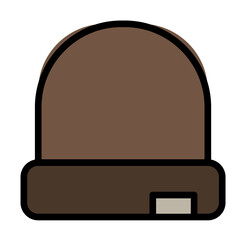 Sticker - Hat, clothes icon. Simple color with outline elements of hipster style icons for ui and ux, website or mobile application on white background