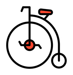 Poster - Penny farthing, transport icon. Simple color with outline elements of hipster style icons for ui and ux, website or mobile application on white background